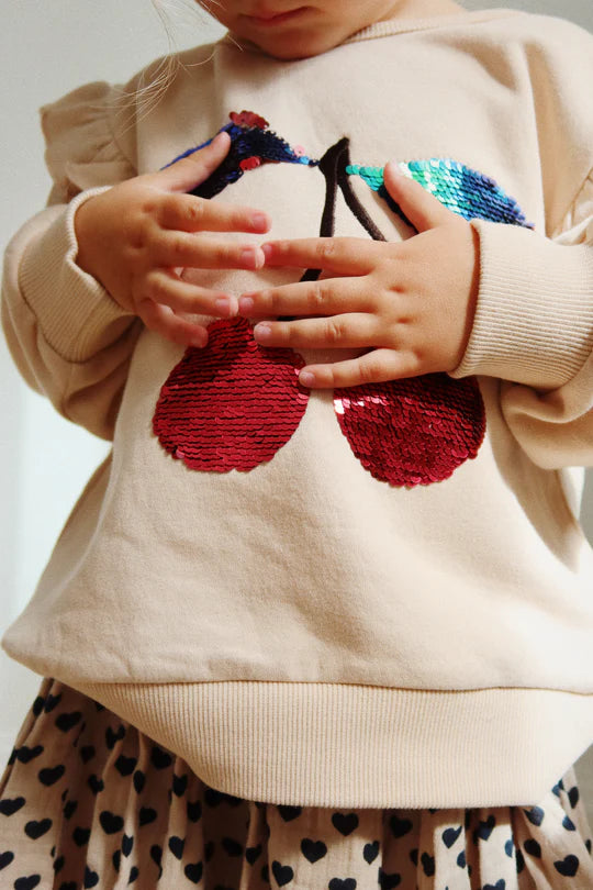 Konges Slojd - Baby Sweatshirt Kirsche beige - AURYN Shop