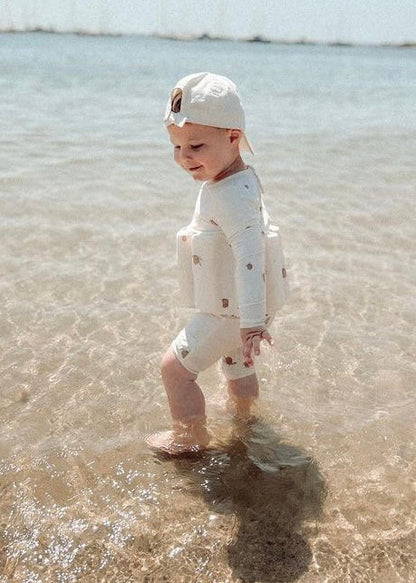 Konges Slojd - Baby Badanzug mit Schwimmhilfen Zitrone - AURYN Shop