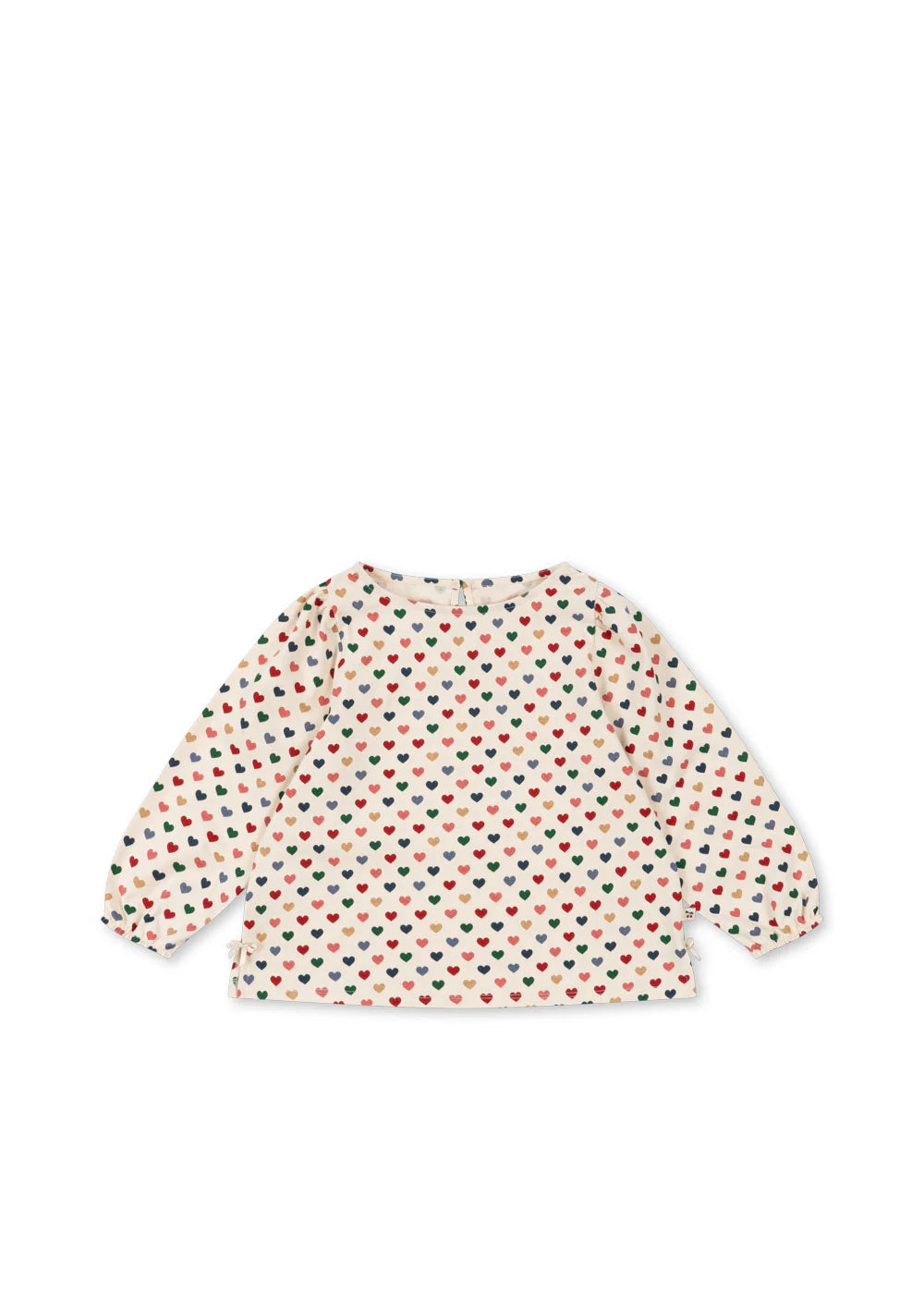 Langärmliges T-Shirt mit Schulterfalten und voluminösen Ärmeln.