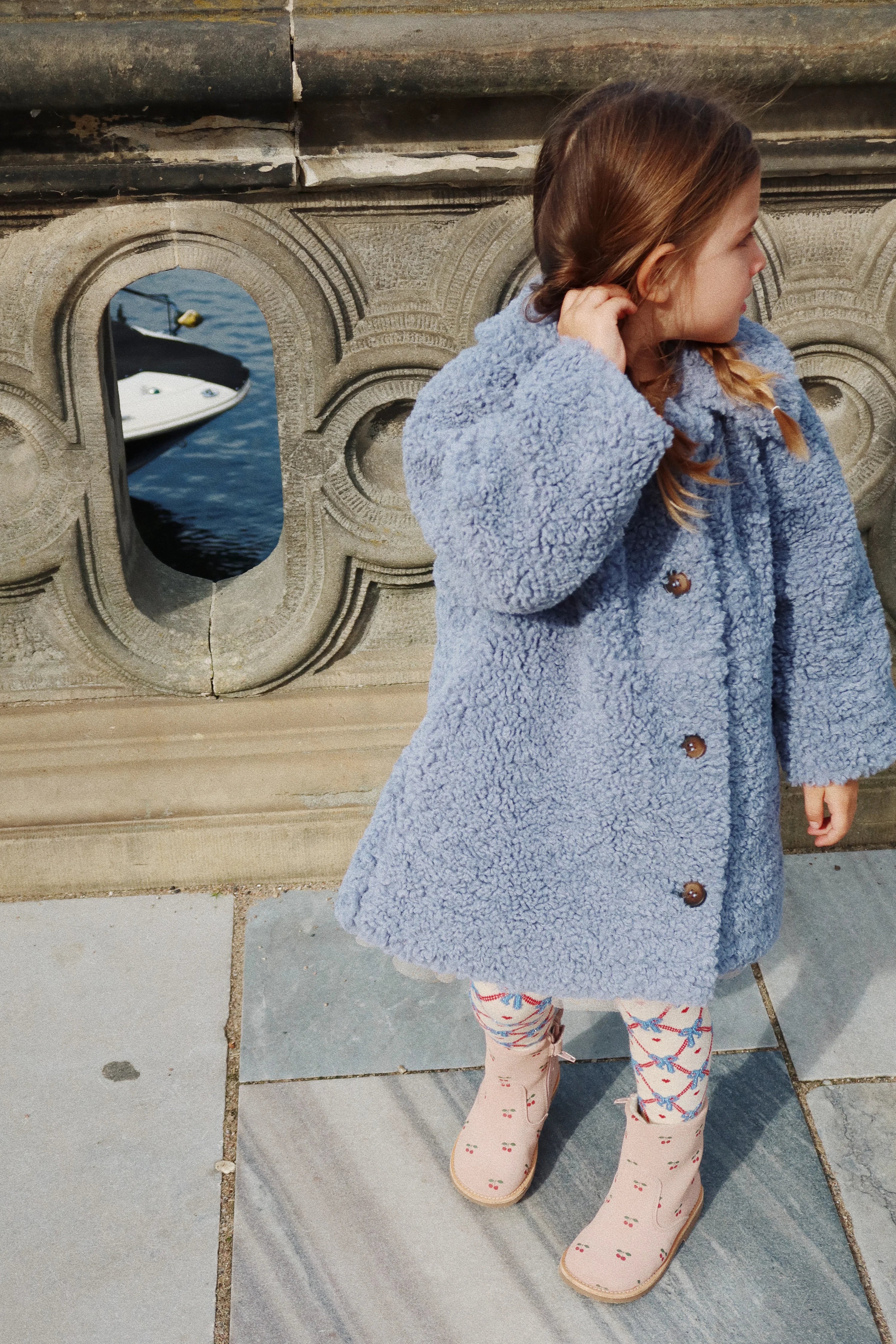Konges Slojd - Kinder Mantel Tillie hellblau