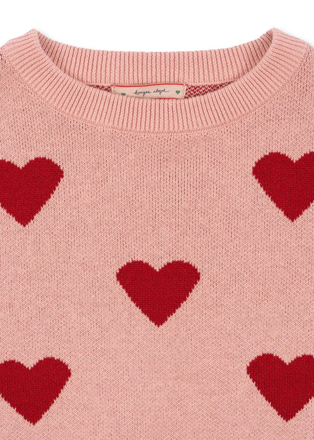 Konges Slojd - Baby Pullover Herzchen rosa