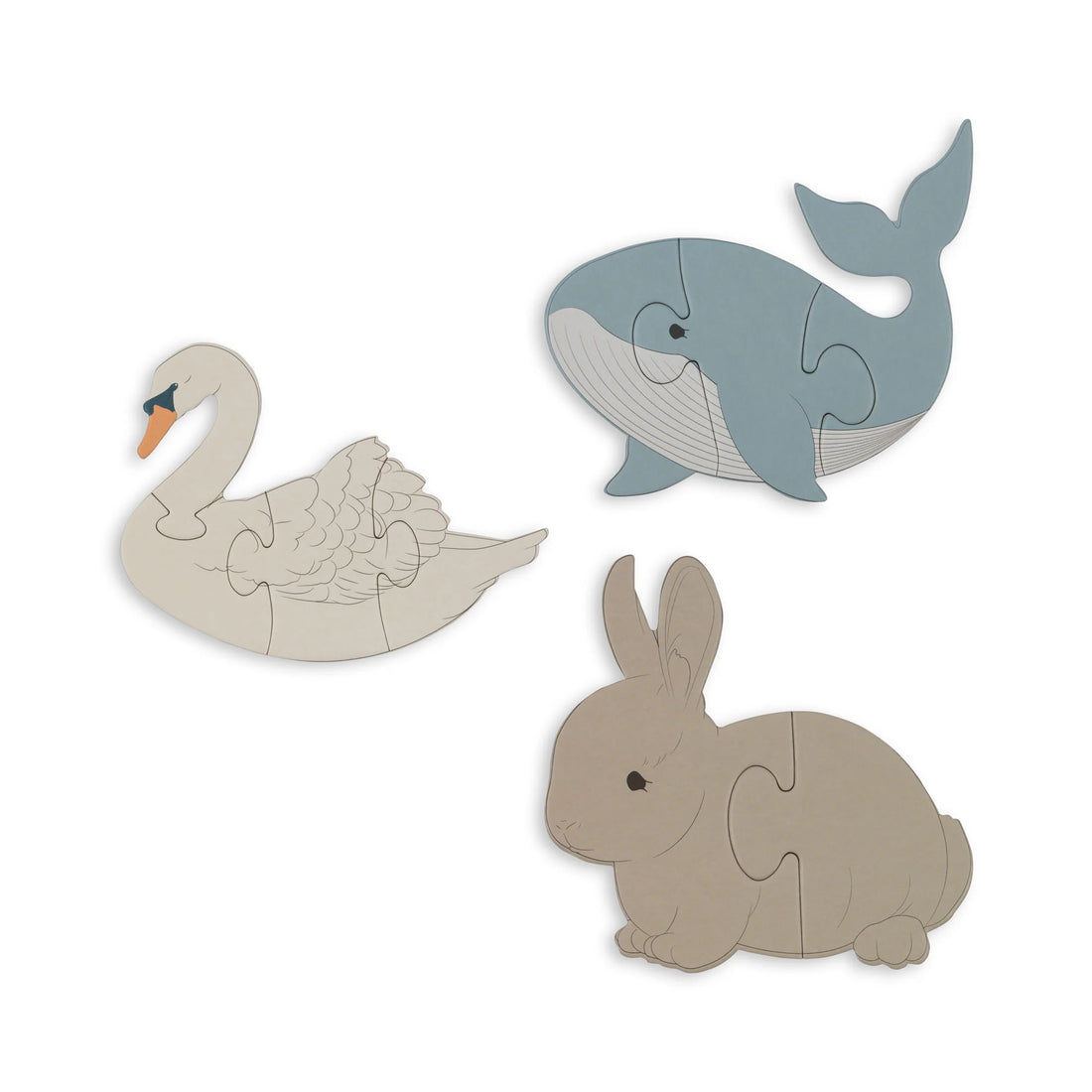 Konges Slojd - Kinder Puzzle duo/ trio Tiere