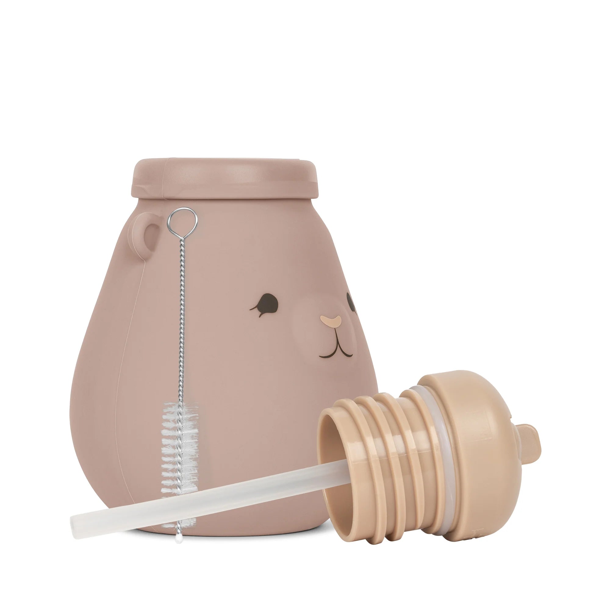Konges Slojd - Silikon-Trinkflasche Bär rosa