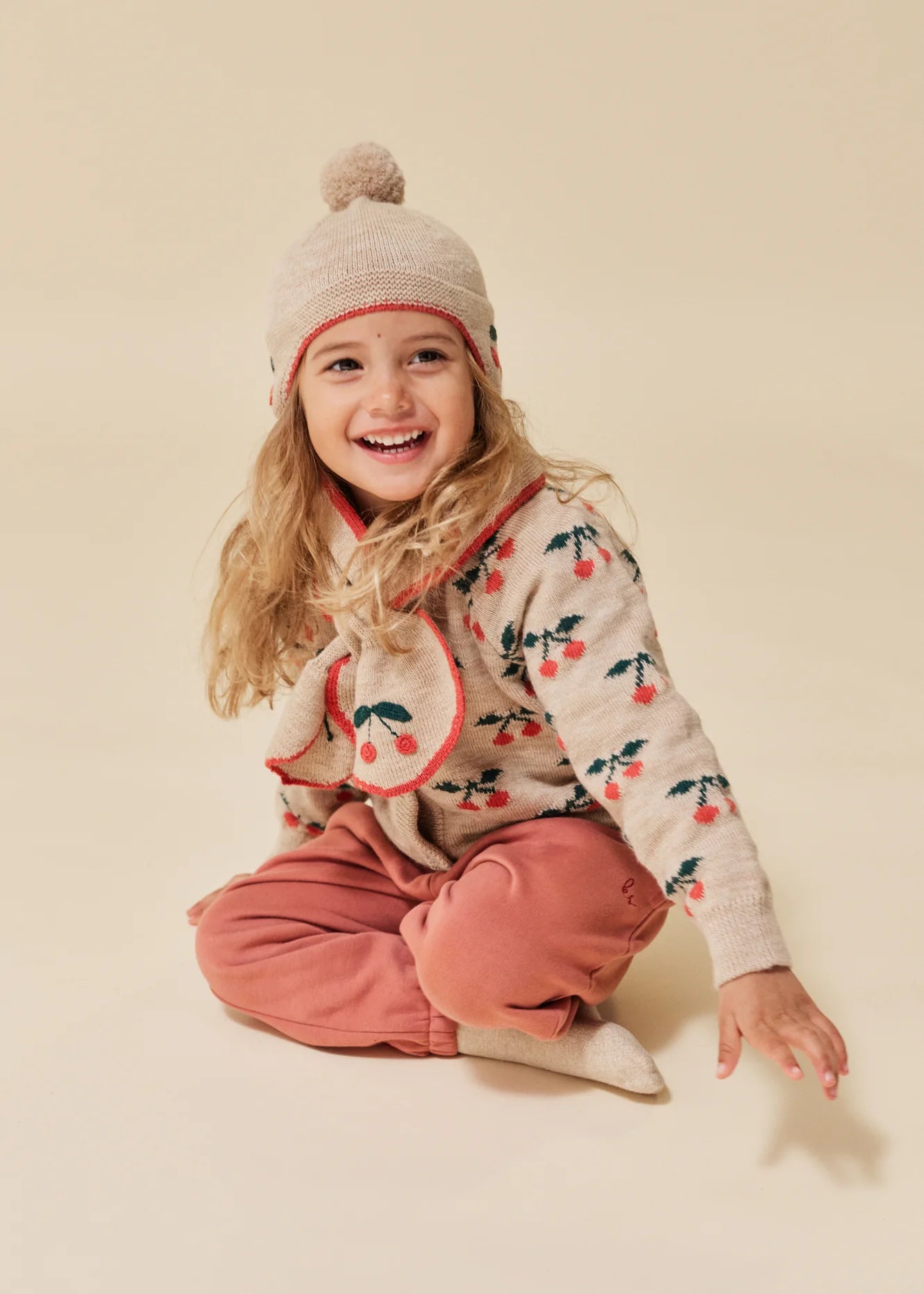 Konges Slojd - Wollmütze Sonja Kirsche beige - AURYN Shop