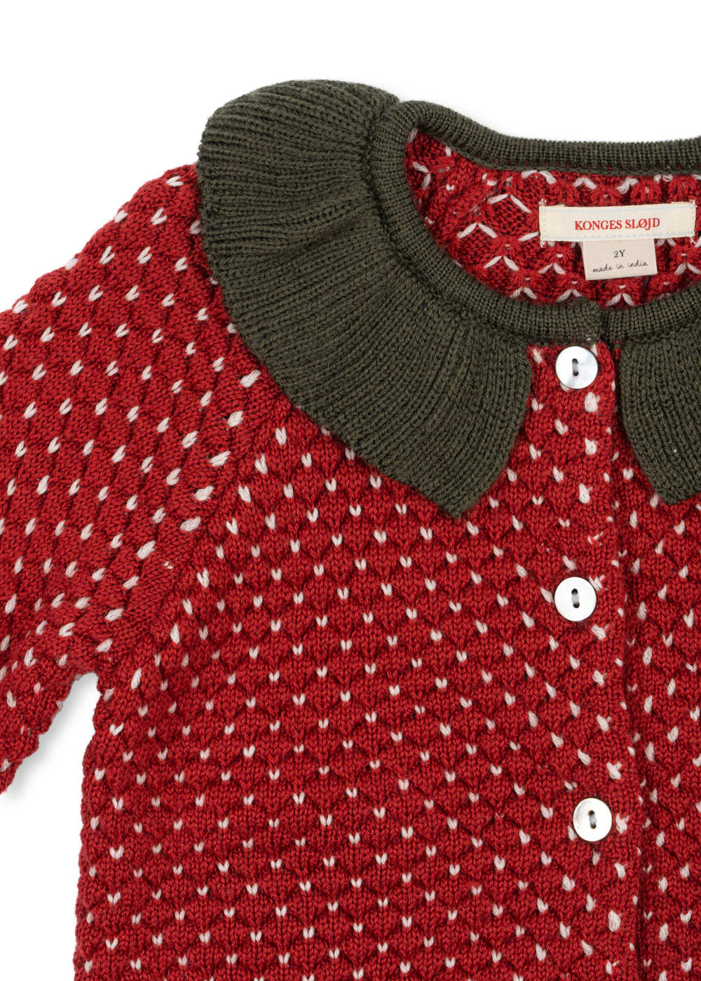 Konges Slojd - Baby Strickjacke Erdbeere