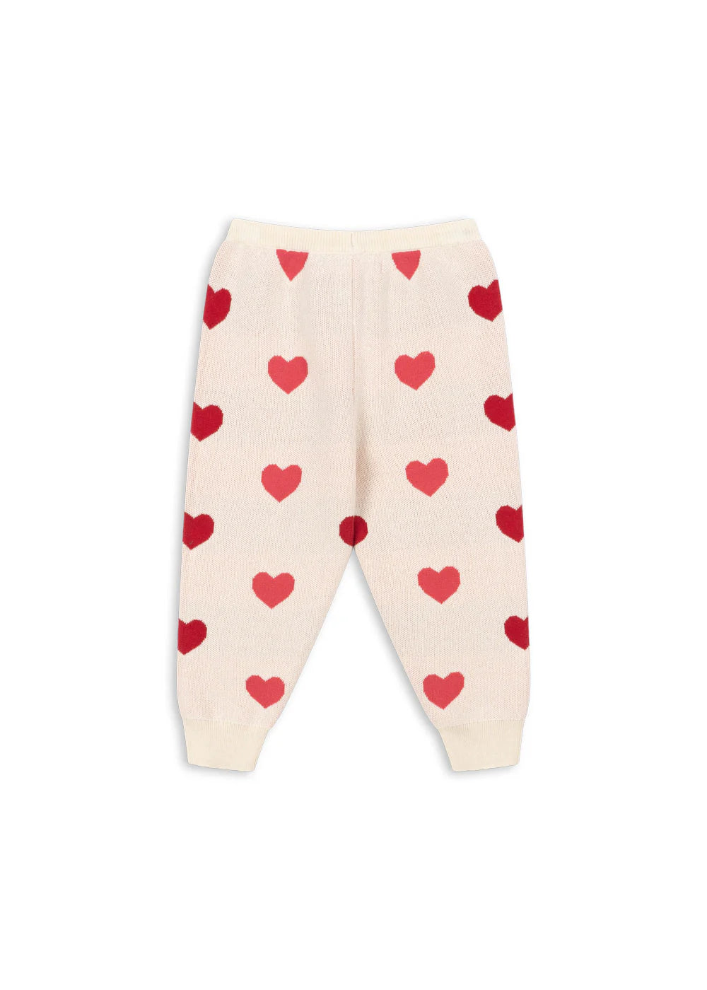 Konges Slojd - Baby Strickhose mit Herzen in beige für Kleinkinder/Mädchen