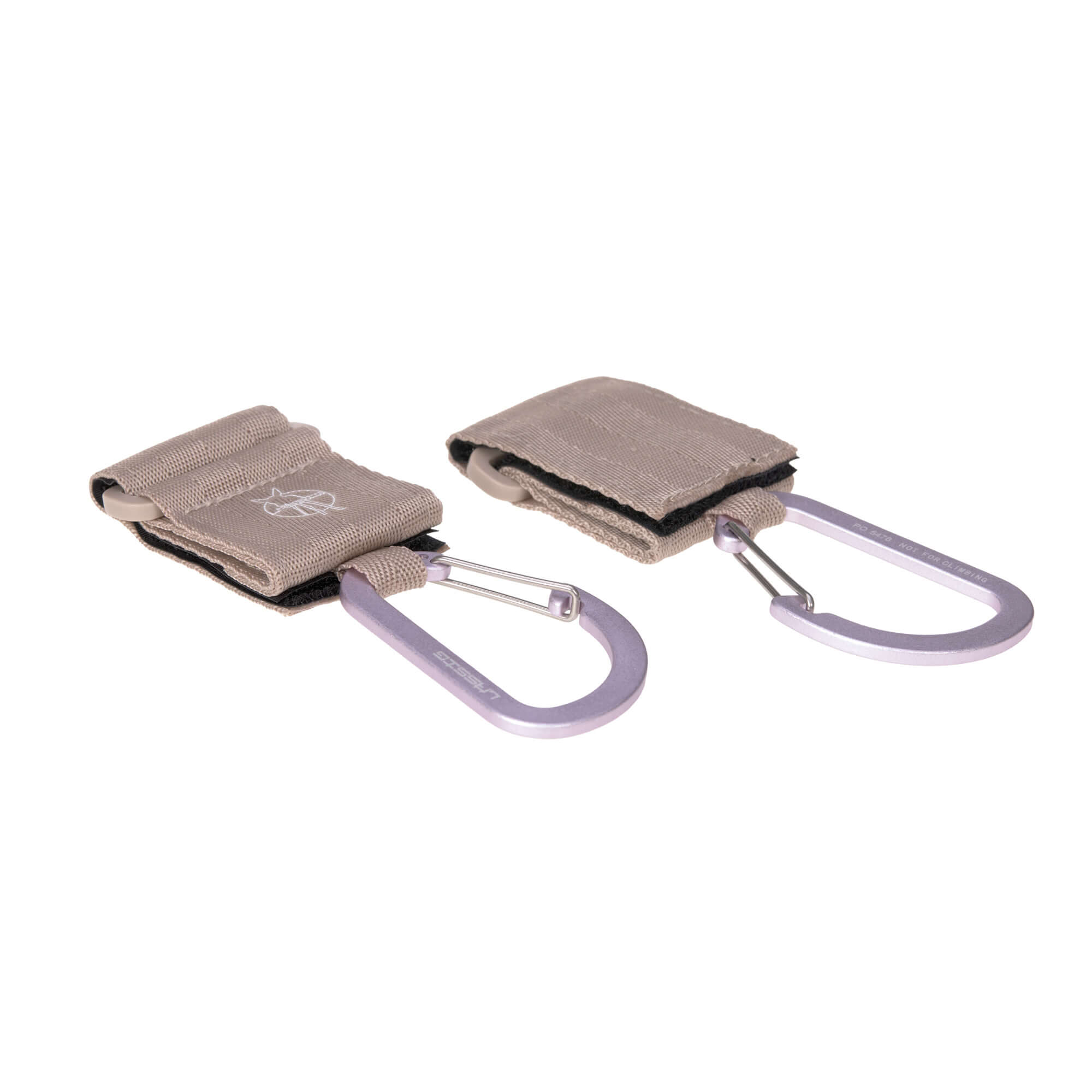 Lässig - Kinderwagenhaken Karabiner beige/ flieder