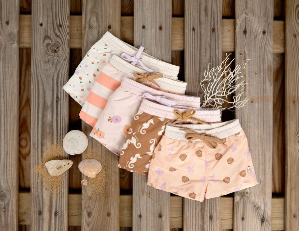 Lässig - Kinder Badehose mit integrierter Windel Streifen orange/ weiss - AURYN Shop