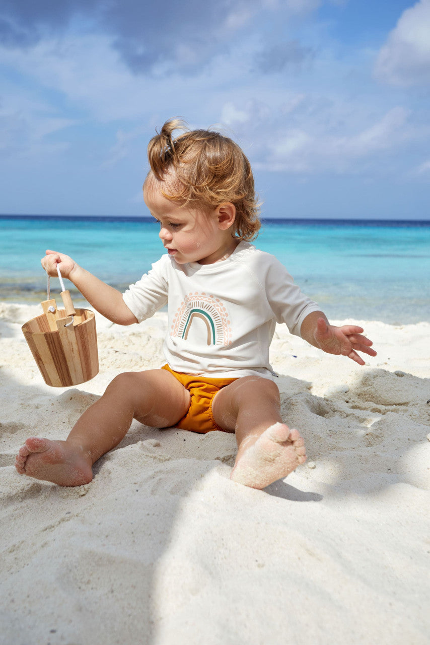 Lässig - Baby Badeshirt UV Shirt natur Regenbogen
