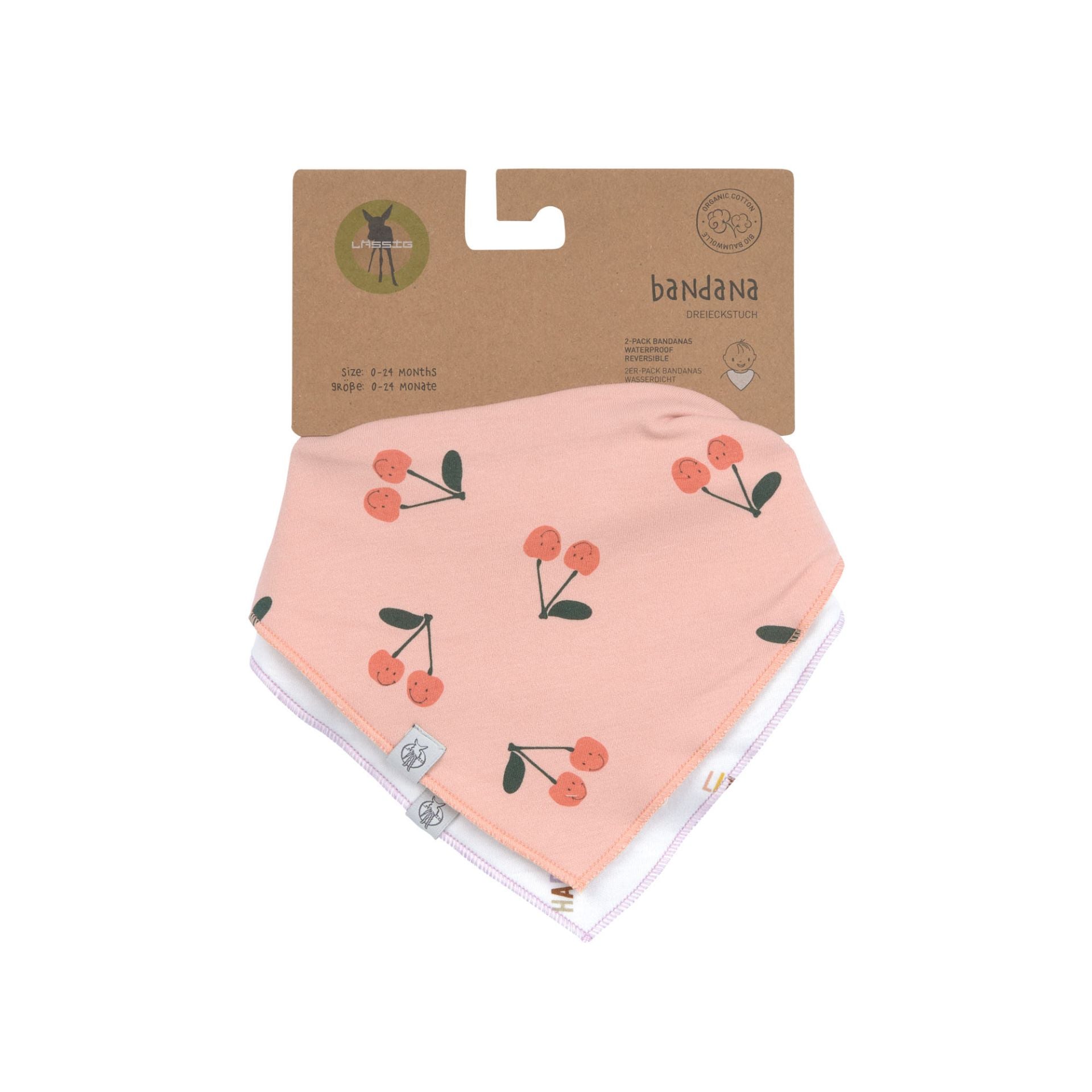 Lässig - Baby Dreieckstuch Happy Fruits Kirsche