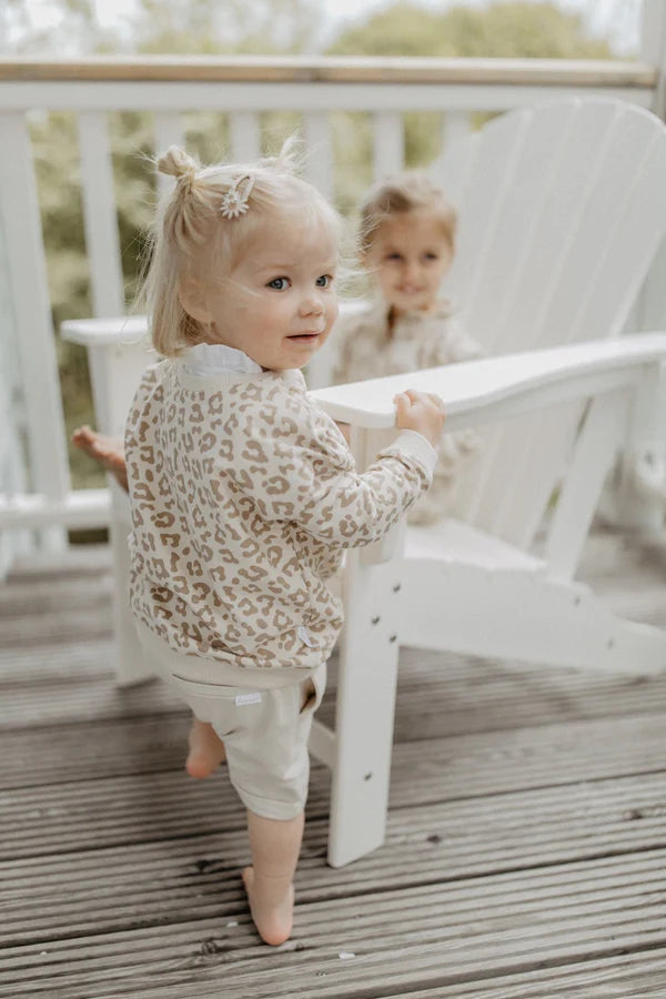Leevje - Baby Sweatshirt Leo beige MINI & ME