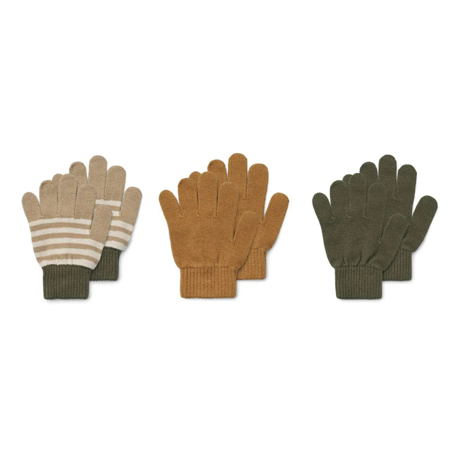 Liewood - Fingerhandschuhe 3-er Pack caramell Mix - AURYN Shop