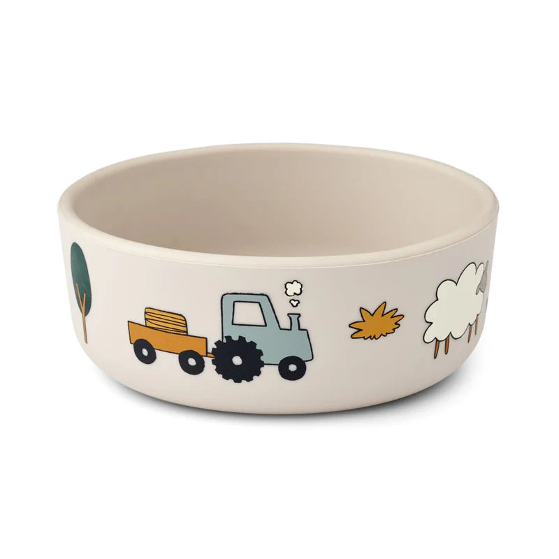 Liewood - Vivi Silikon Geschirrset 4er Pack - sandy / Bauernhof