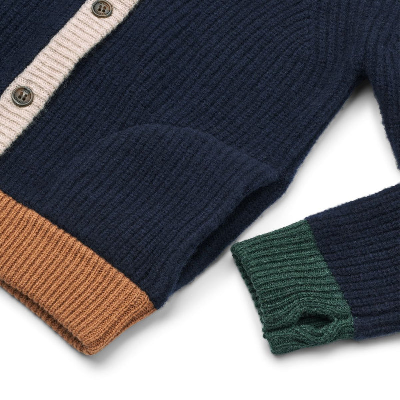 Liewood - Baby Strickjacke Tiago dunkelblau