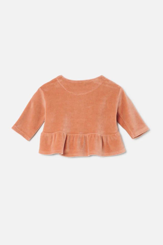 My Little Cozmo - Babyjacke aus Velour rosa - AURYN Shop