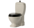 Das Badezimmersortiment wurde um eine Toilette erweitert. Sie ist wunderschön in cremefarbenem Weiß mit schwarzem Sitz gefertigt.