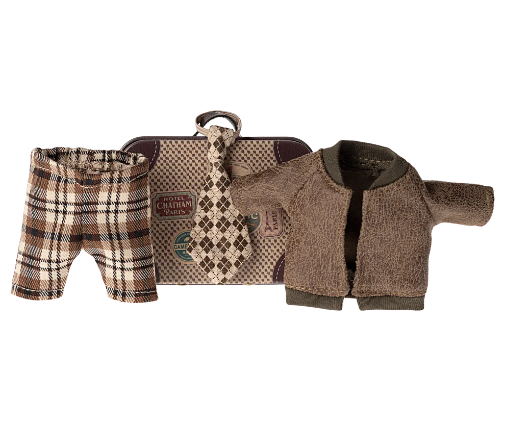 Maileg - Opa Maus Outfit im Koffer