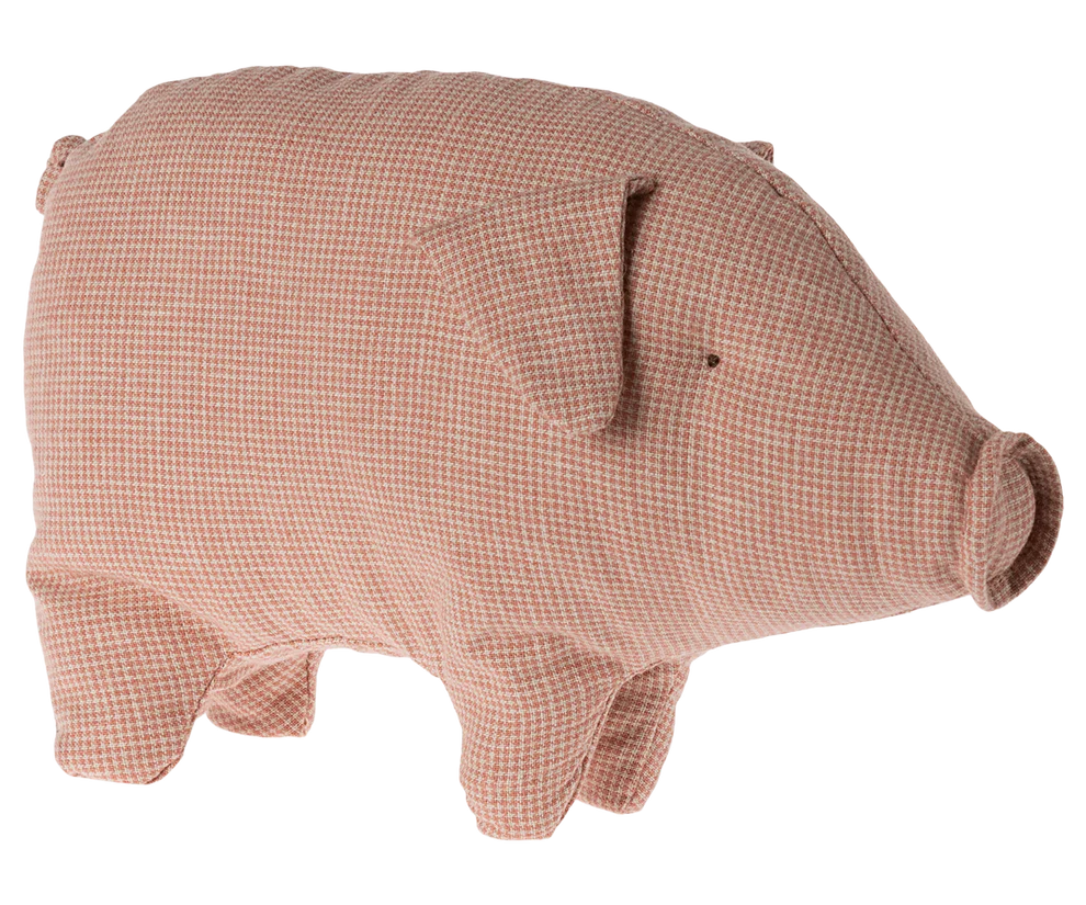 Maileg - Schwein Polly kariert aus Leinen
