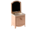Ein sehr unverzichtbarer Gegenstand für das Badezimmer in jedem Mäusehaus. Er hat einen kleinen Schrank unter dem Waschbecken und natürlich auch einen Spiegel. Füge die Maileg-Toilette und die Badewanne hinzu, um das Spiel zu erweitern.