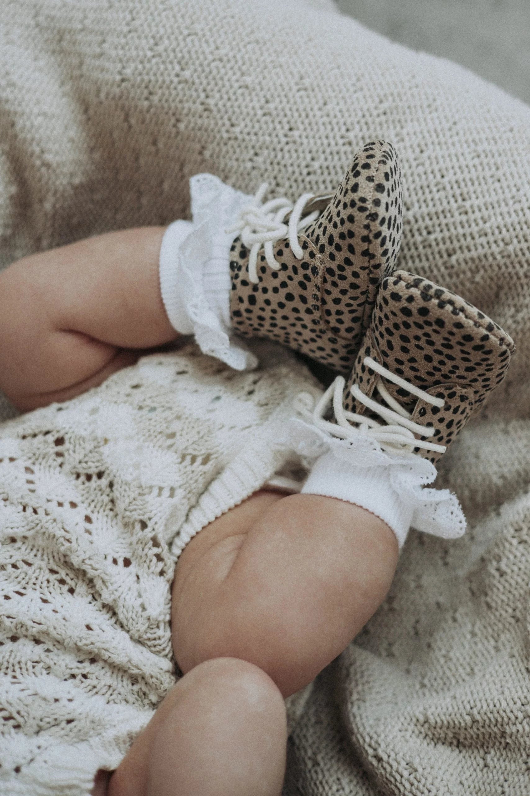 Mavies - Baby klassiche Stiefel Pünktchen sand