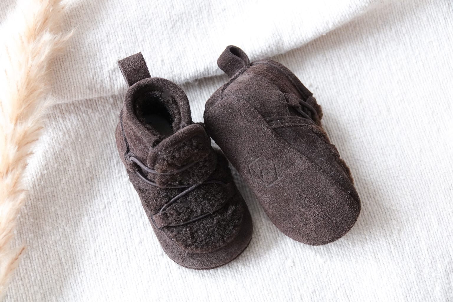 Mavies - Baby Teddystiefel dunkelbraun