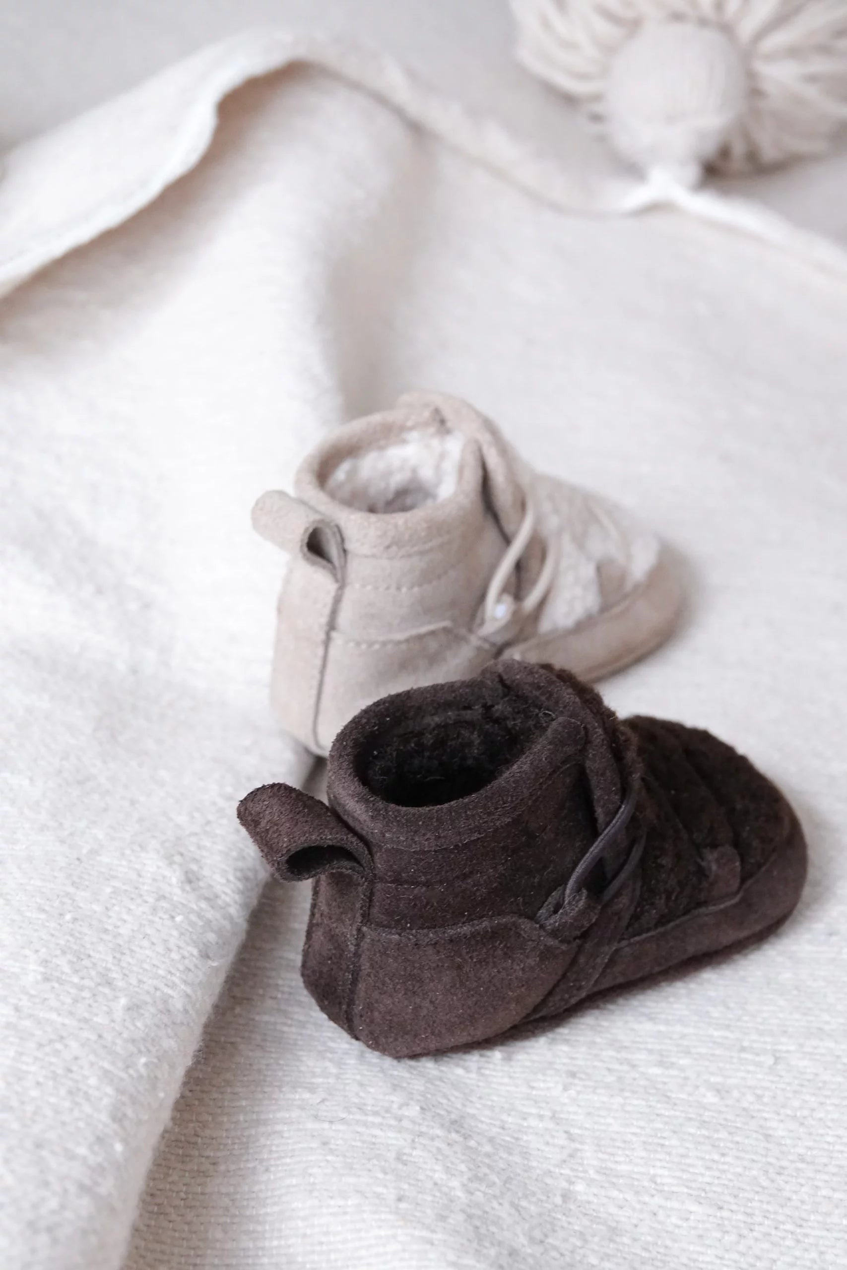 Mavies - Baby Teddystiefel dunkelbraun