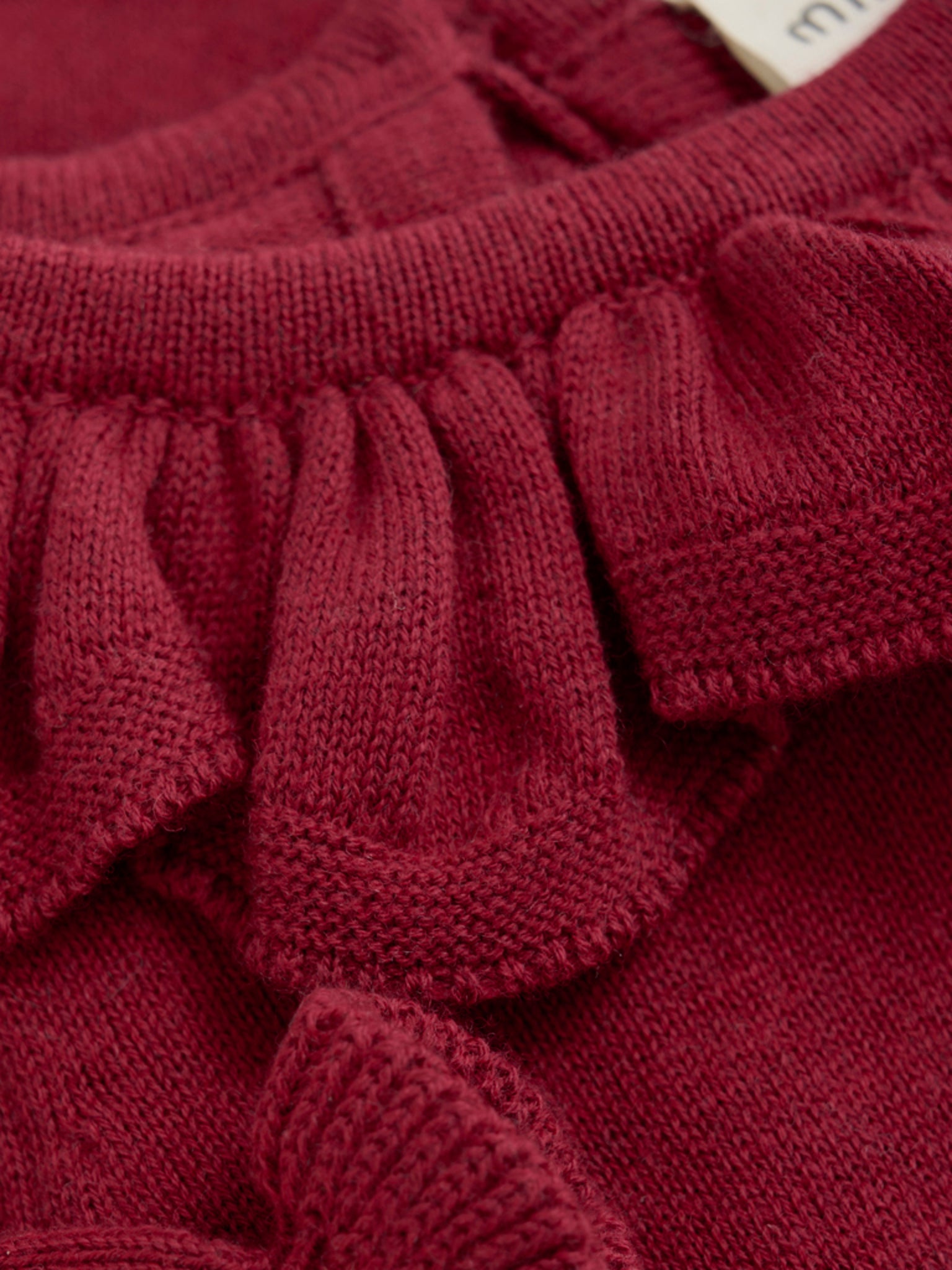 Minymo - Baby Kleid rot Baumwolle/ Wolle
