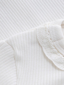 Weißer Babybody gerippt