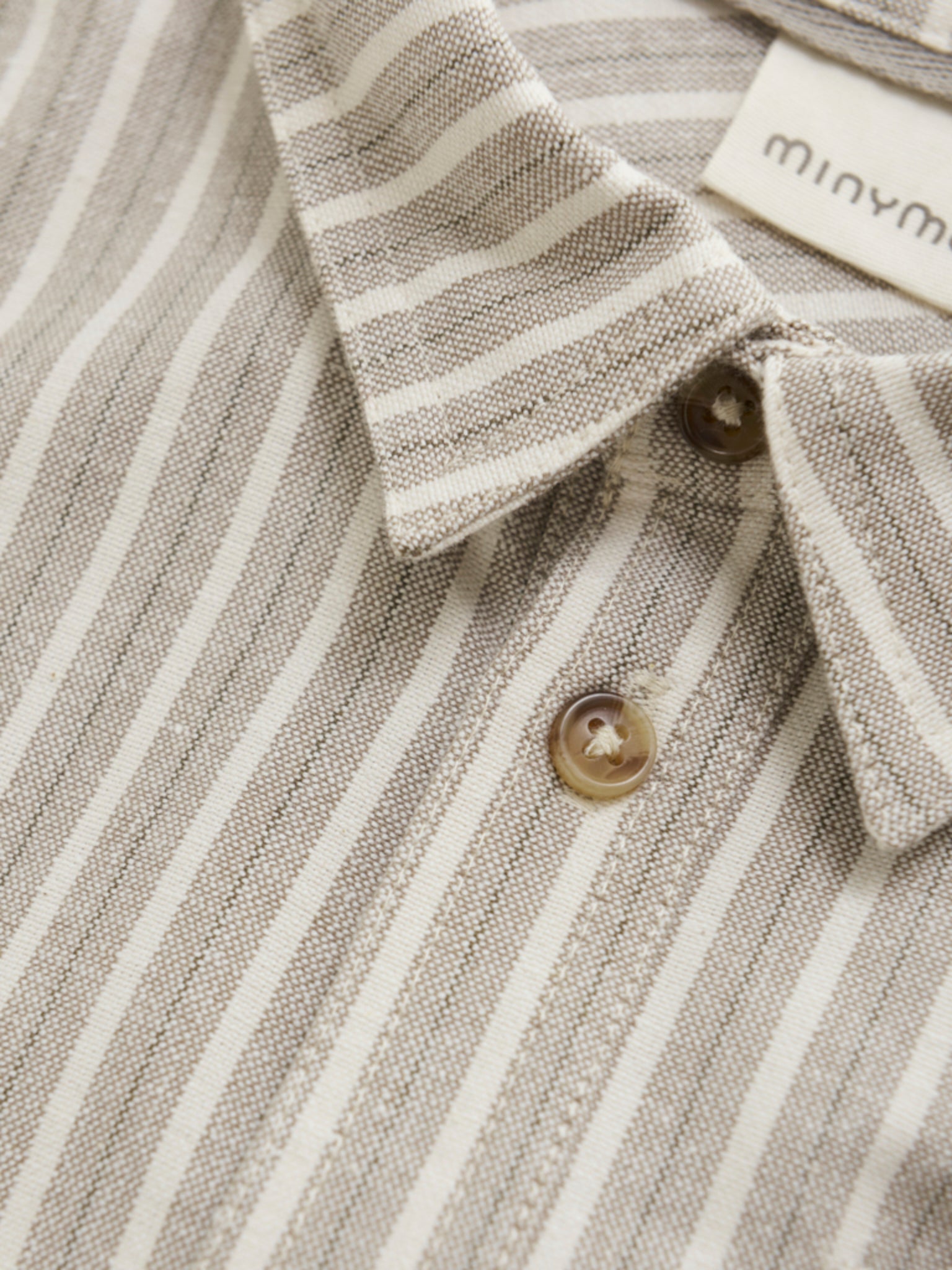 Minymo - Kinder Hemd beige gestreift