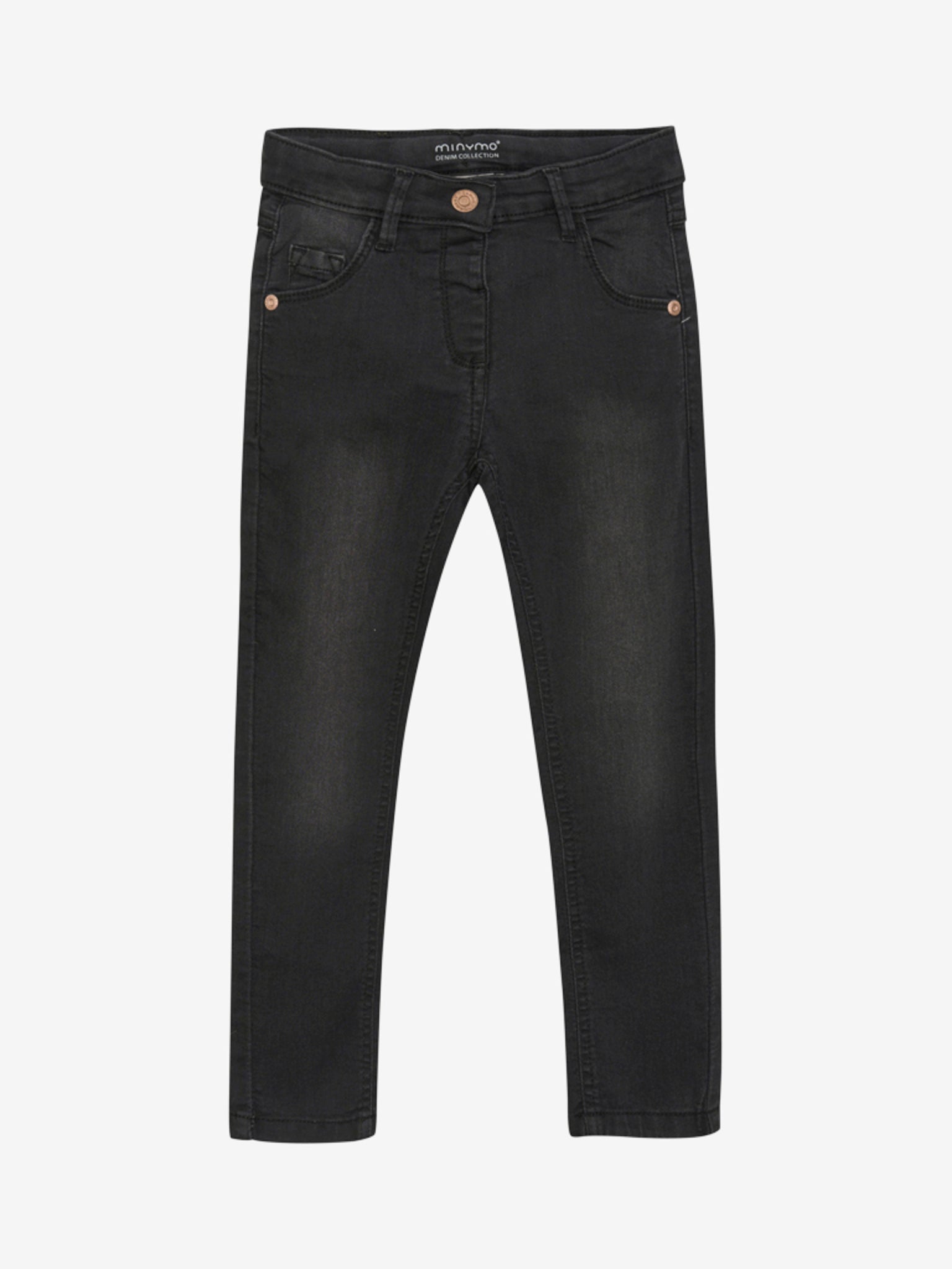 Klassische Jeans für Mädchen mit viel Stretch in dunkelblau von Minymo.