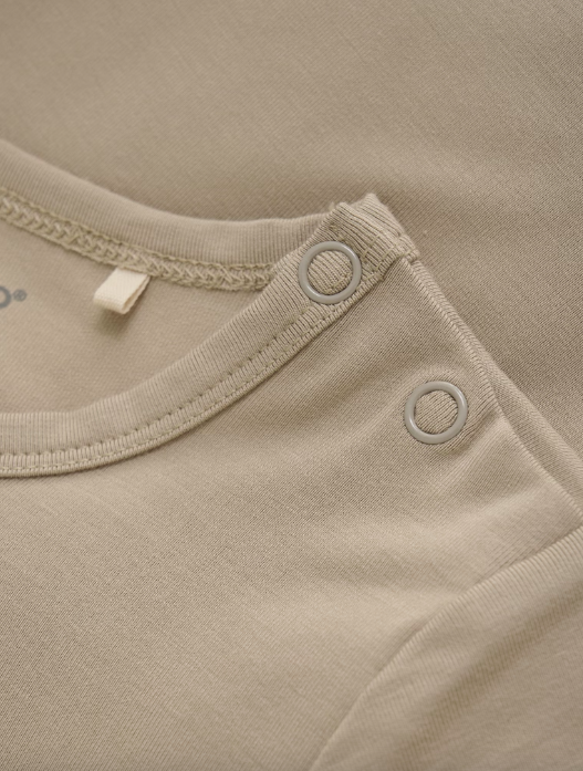 Minymo - Babybody kurzarm beige
