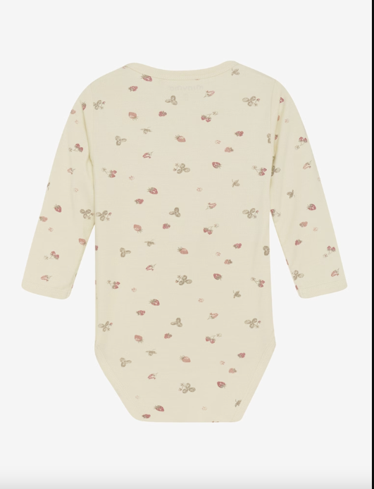 Minymo - Babybody langarm Erdbeere Eis