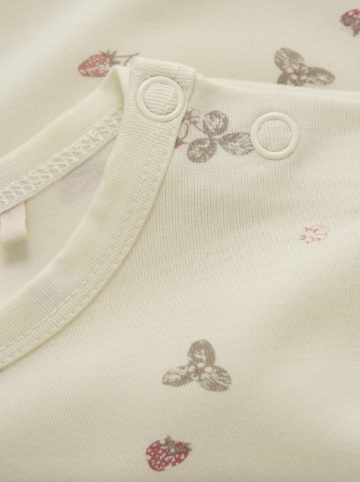 Minymo - Babybody langarm Erdbeere Eis