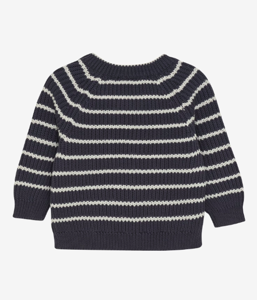 Minymo - Baby Pullover gestreift dunkelblau