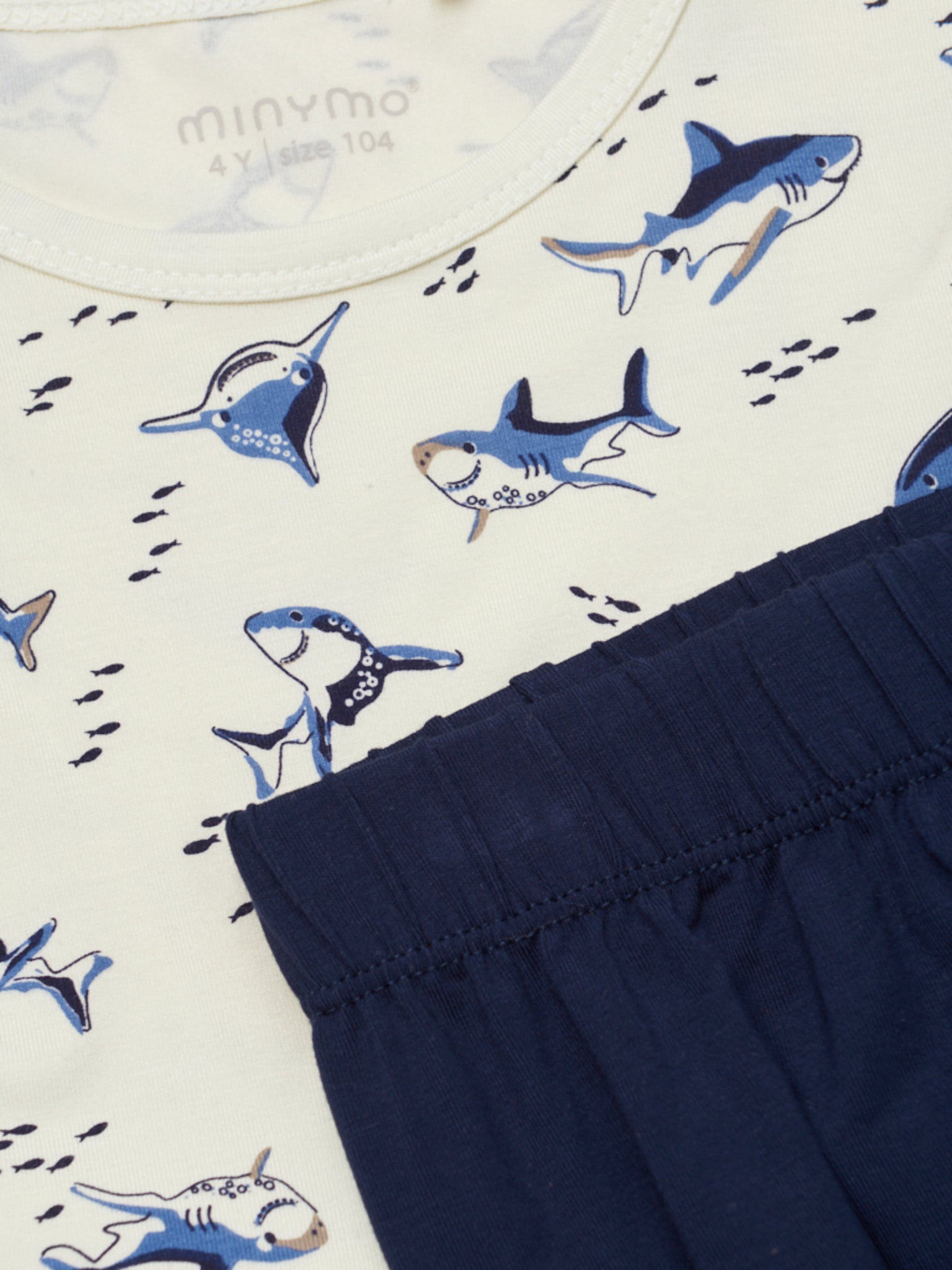 Minymo - Pyjama Set Hai blau