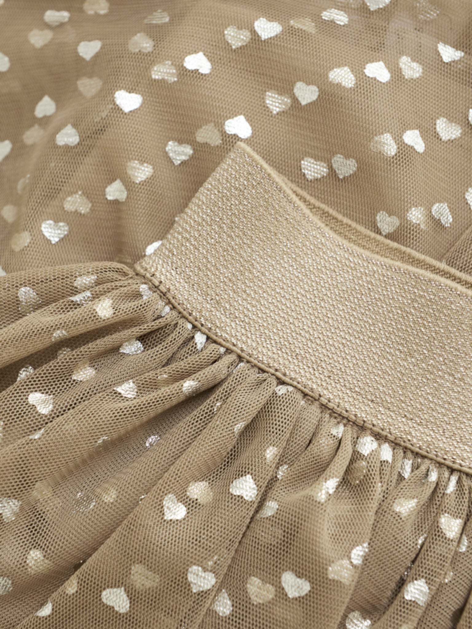 Minymo - Baby Tüllrock Herzchen beige