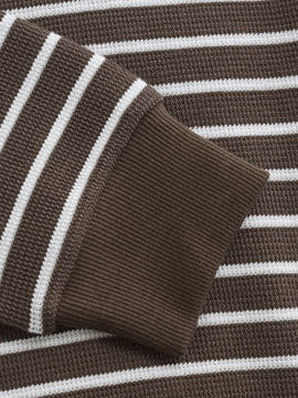 Minymo - Sweatshirt braun gestreift für Kinder aus Baumwolle