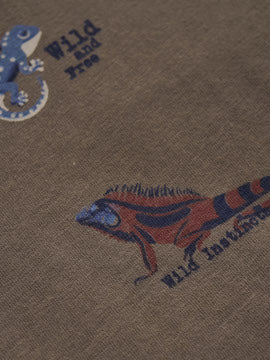 Minymo - Langarmshirt in braun mit Tiermotiv für Kinder