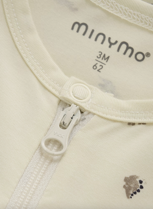 Minymo - Baby Strampler Dinos natur