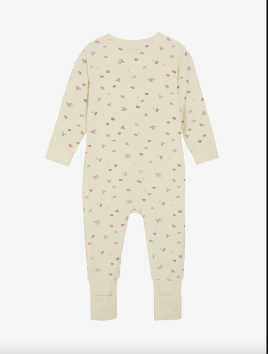 Minymo - Baby Strampler Erdbeeren natur