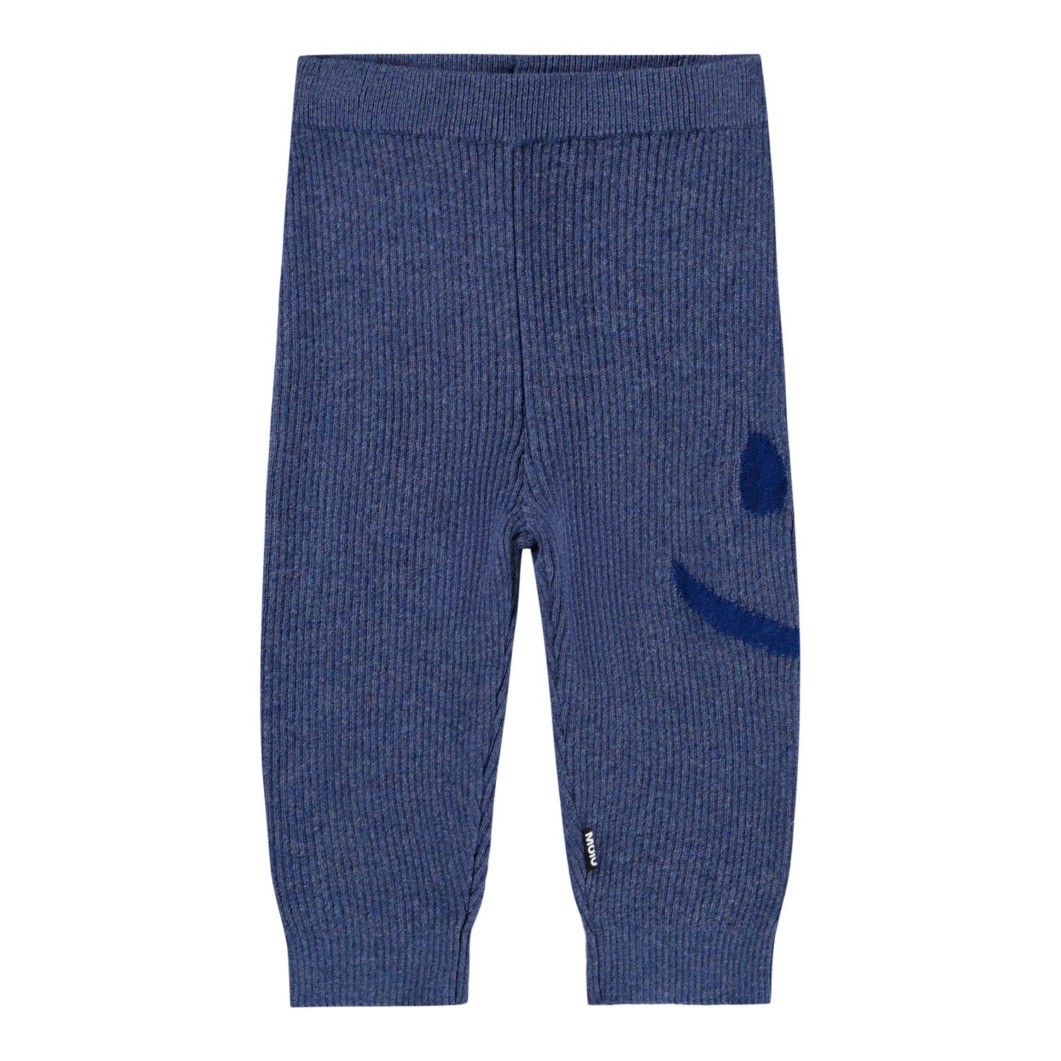 Molo - Leggings mit Smiley in blau für Jungen/Baby (vorne)