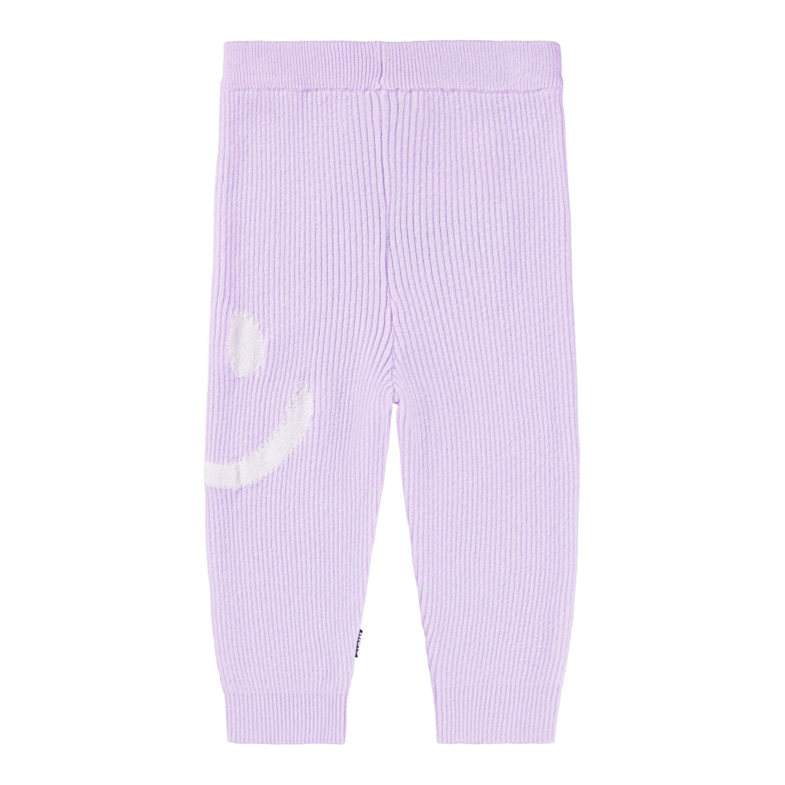 Molo - Leggings in lila mit weißem smiley für Baby/Mädchen (hinten)