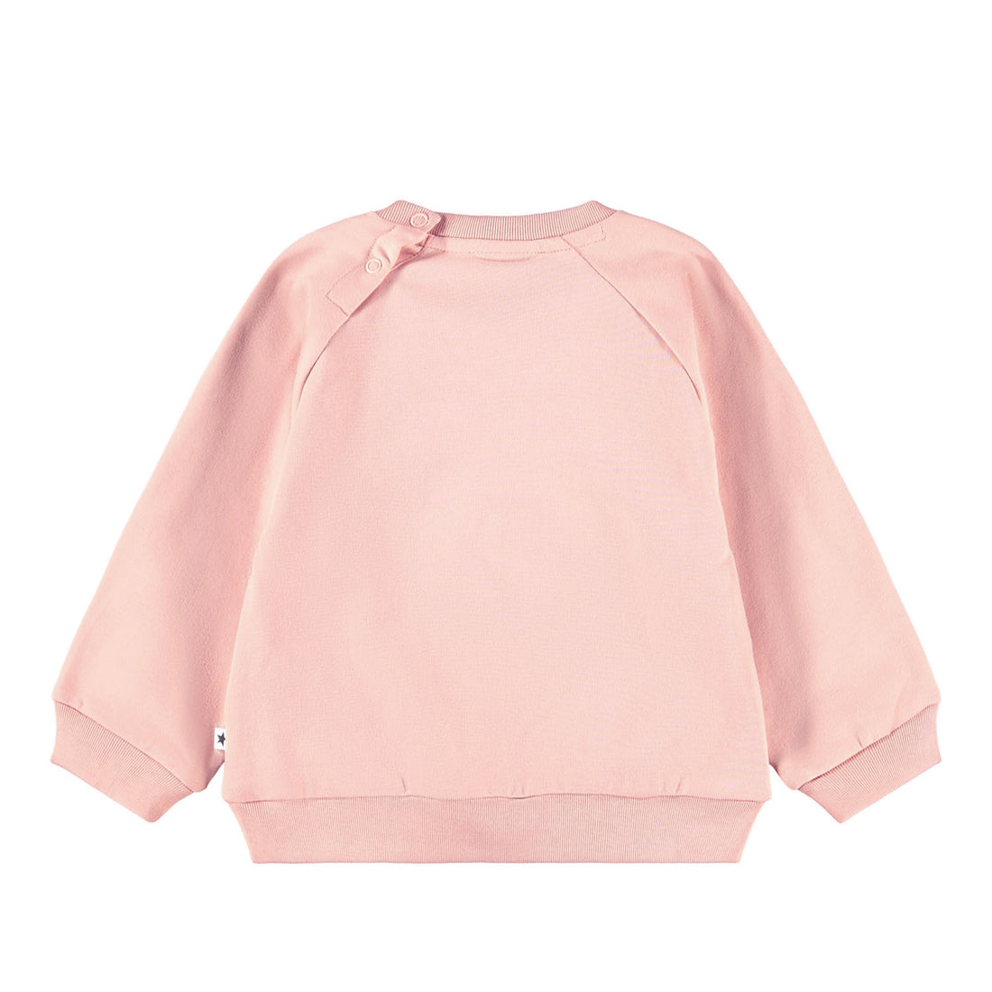 Molo - Sweatshirt in rosa mit weißem Smiley (hinten)