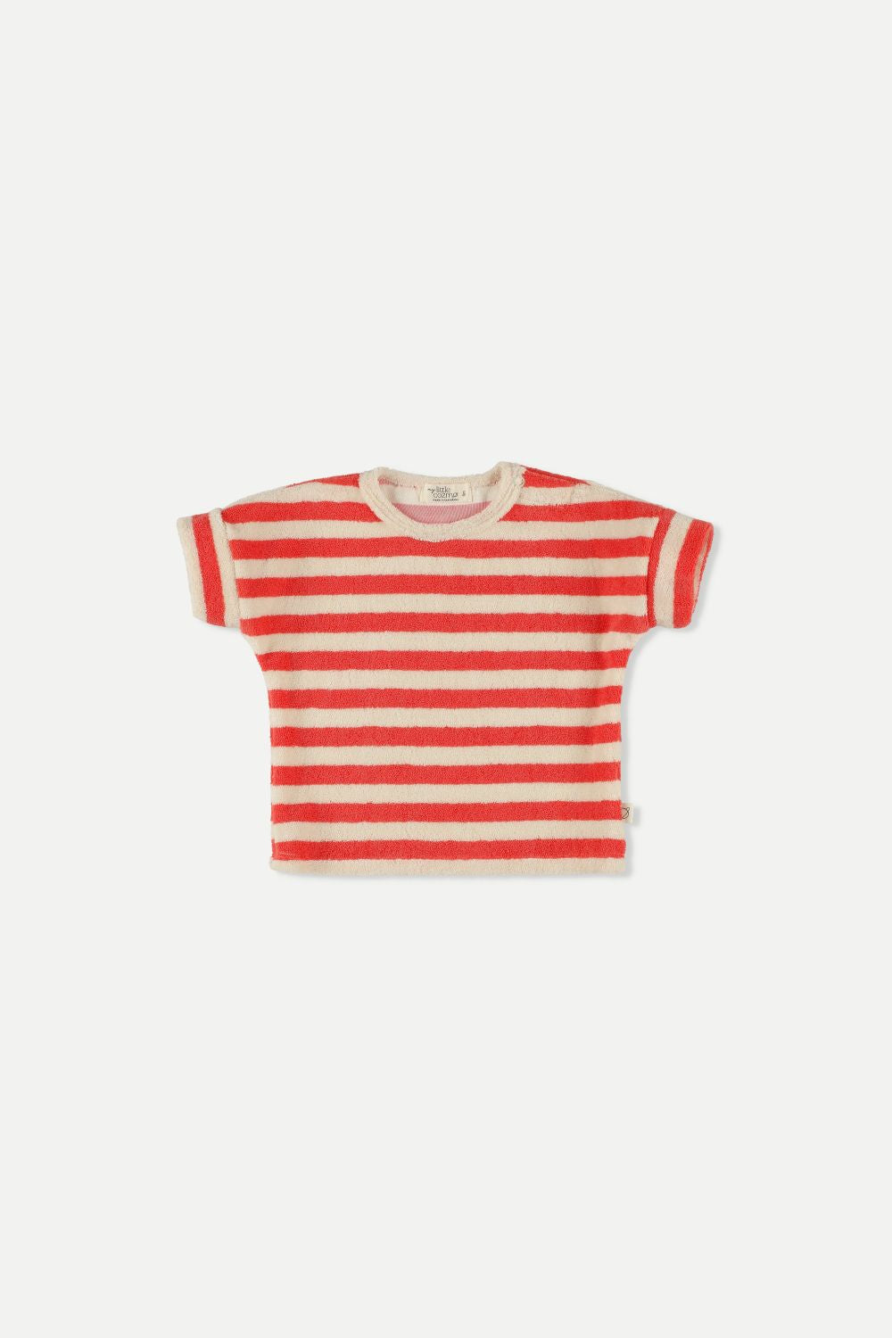 My Little Cozmo - Baby T-Shirt Frottee gestreift rot
