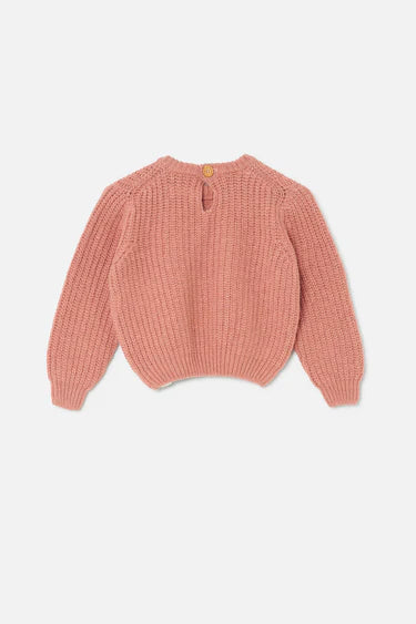 My Little Cozmo - Babypullover Woll-Mix rosa - AURYN Shop