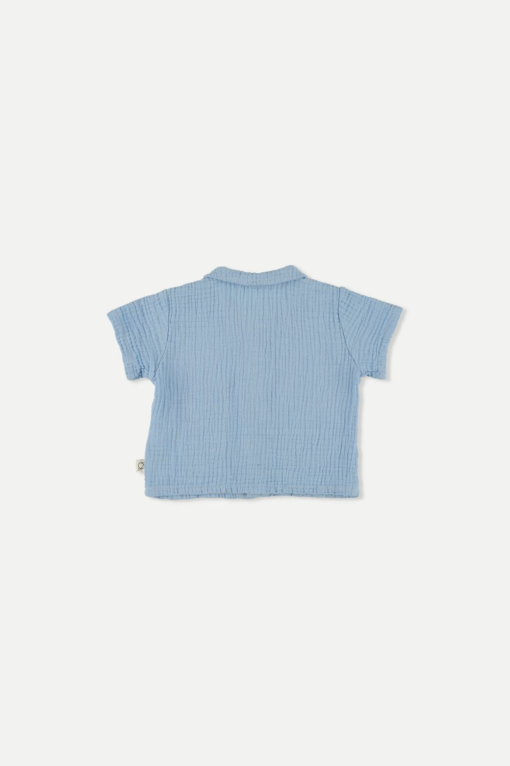 My Little Cozmo - Baby Hemd kurzarm Musselin blau