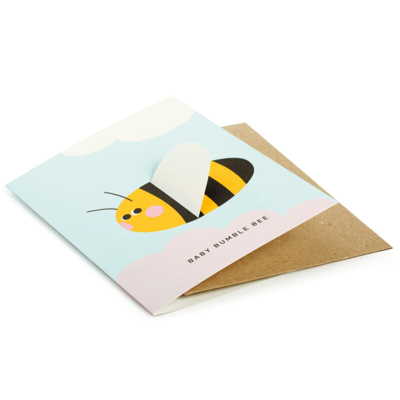 Not the girl who misses much - Klappkarte Baby Bumble Bee