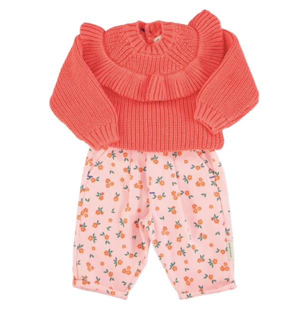 Piupiuchick - Baby Hose Blumen rosa