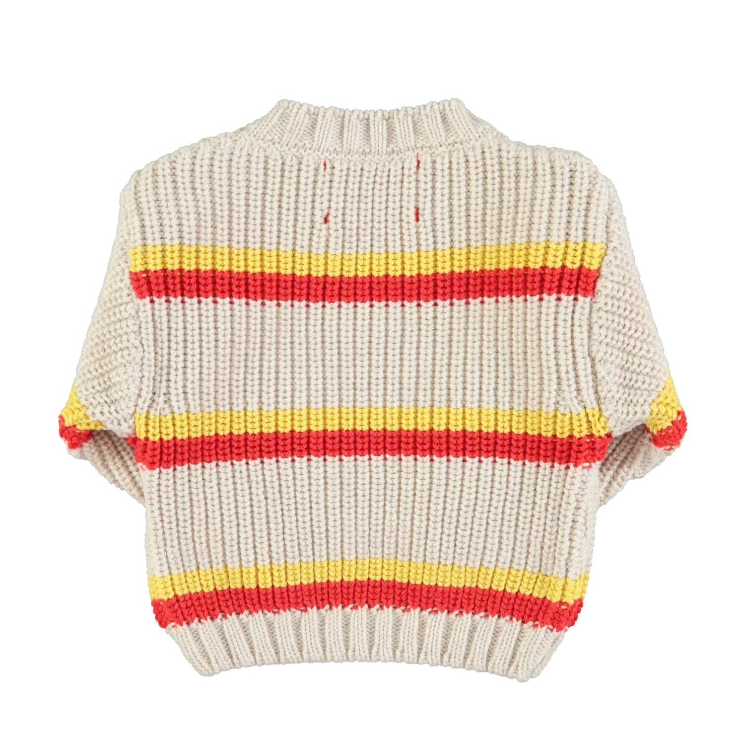 Piupiuchick - Baby Pullover Biobaumwolle natur gestreift