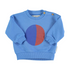 Kinder Sweatshirt in blau mit Kreisdruck für Mädchen und Jungen von Piupiuchick.